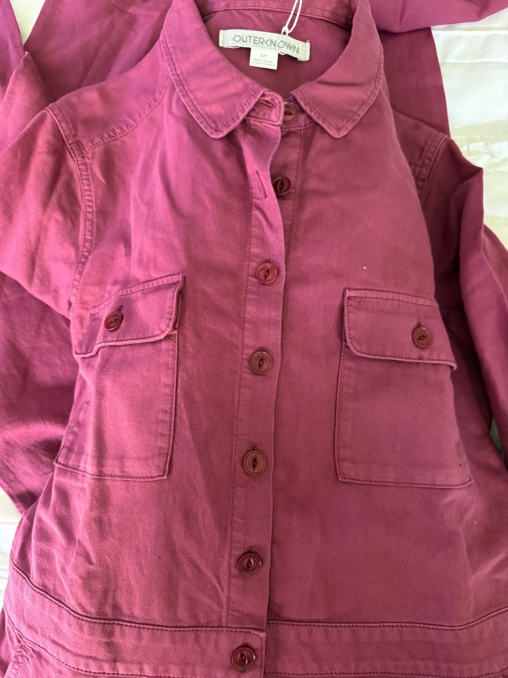 NWTOuterknown S.EA. Jumpsuit Coverall Raspberry Small - Picture 3 of 4